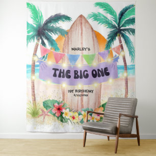 Surf & Sea The Big One Beach Geburtstag Wandteppich