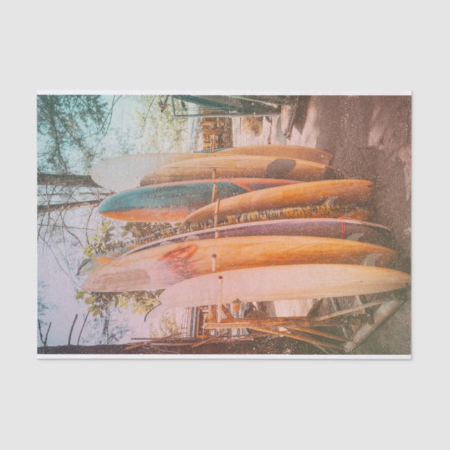 Surf Shack Surf Board Beach Decoupage Seidenpapier (Vorderseite)
