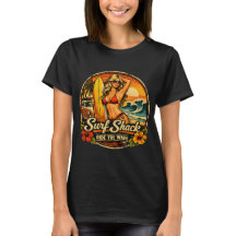 Surf Shack Surfer Pin-Up | Reite die Wellen Strand