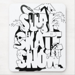 Surf-Skate Schneemusepad Mousepad
