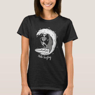Surf Skelett Wave Vintag Surfer Retro Er T-Shirt
