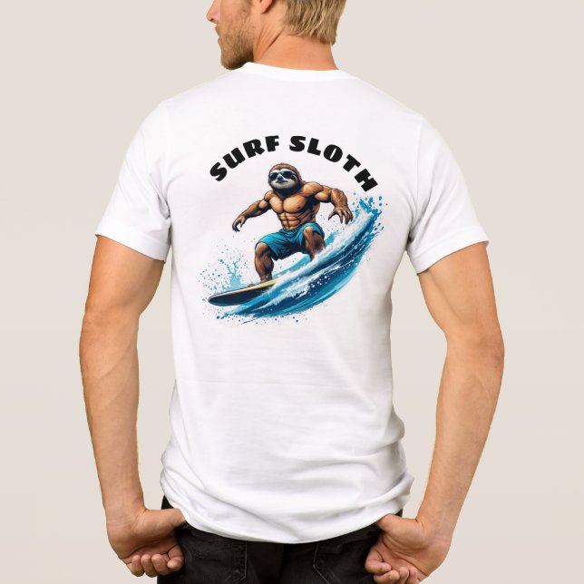 Surf Sloth Tri-Blend Shirt (Rückseite)