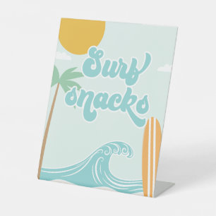 Surf Snacks Surf ist oben Strand Geburtstagsessen Sockelschild