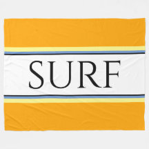 SURF Spaß Golden Yellow White Blue Racing Streifen