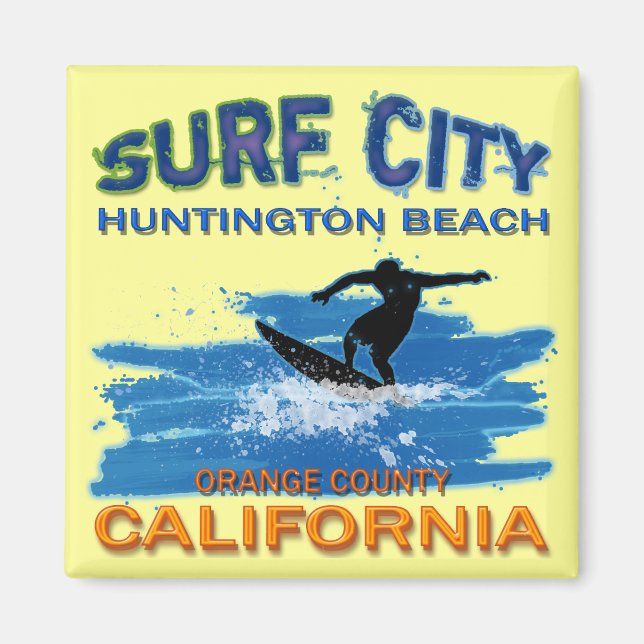 SURF STADT HUNTINGTON BEACH MAGNET (Vorne)
