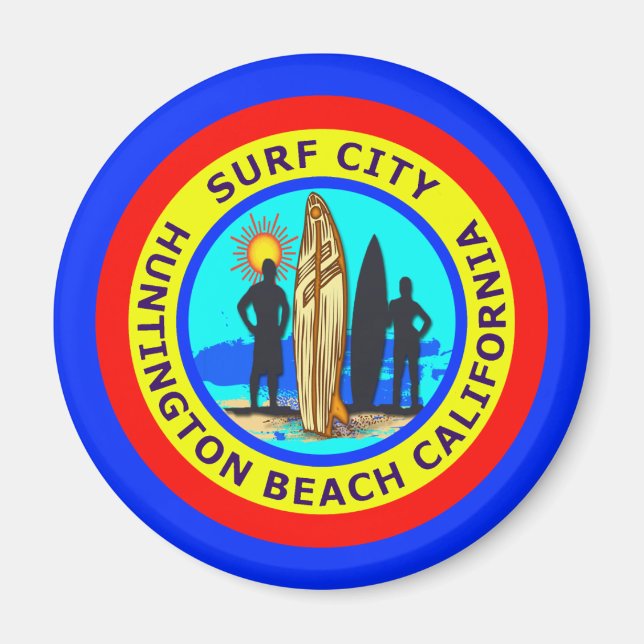 SURF STADT HUNTINGTON STRAND KALIFORNIEN MAGNET (Vorne)