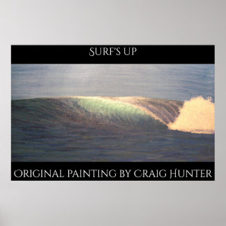 Surf steht auf poster
