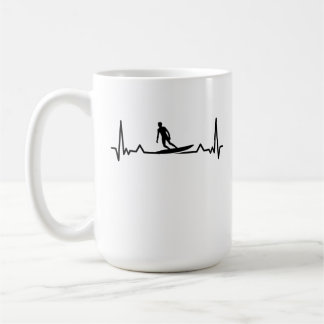 Surf Surf Heartbeat Line Funny Geschenke Kaffeetasse