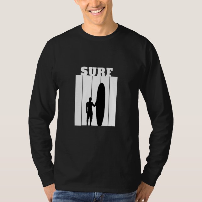 Surf Surfer Silhouette White T-Shirt (Vorderseite)