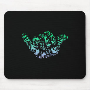 Surf-Symbole für Surfer Surf-Boys Surfen Mousepad