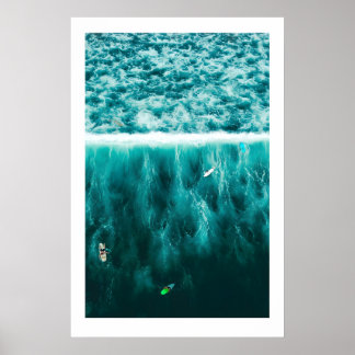 Surf Triptych Art Prints Scandi Ocean Beach Poster