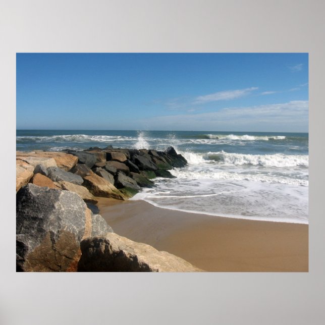 Surf- und Sand-Poster Poster (Vorne)