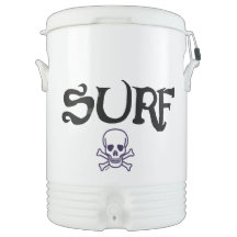 Surf und Skull schwarz Iglu Getränk cooler 10 Gal