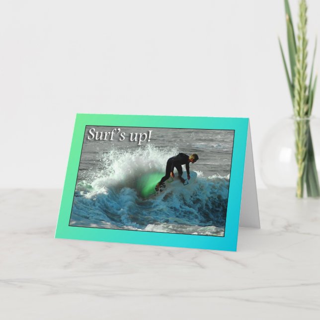 Surf Up! Birthday Card Karte (Vorderseite)