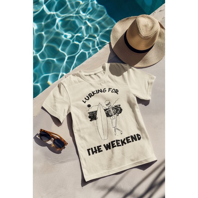 Surf-Up Skeleton Surfboard Skater / Beachwear T-Shirt (Von Creator hochgeladen)