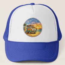 Surf Van Retro 60er Hippie Strand Leben Sonnenunte