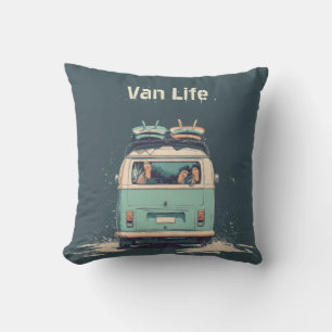 Surf Van Splash – Retro-Strandcamper Kissen
