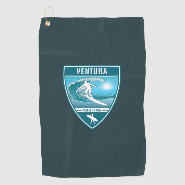 Surf Ventura California Golfhandtuch (Vorderseite)