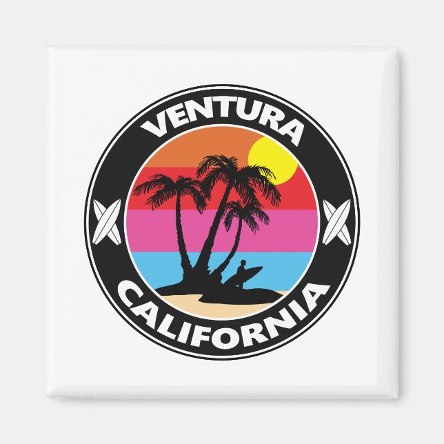 Surf Ventura California Magnet (Vorne)