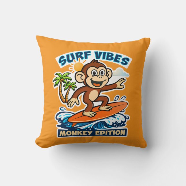 Surf vibes - monkey edition kissen (Vorderseite)