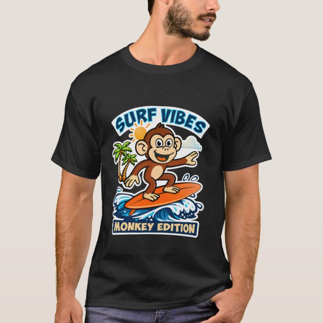 Surf vibes - monkey edition T-Shirt (Vorderseite)
