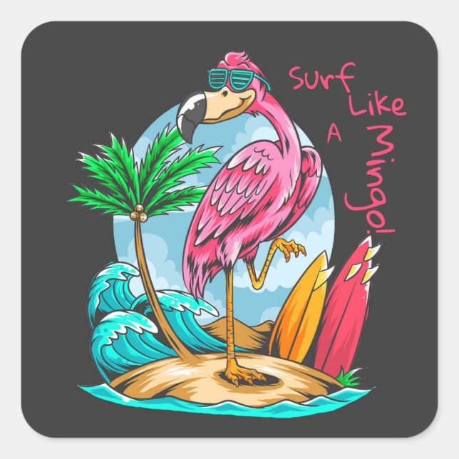 Surf wie ein Mingo! Aufkleber (Vorderseite)