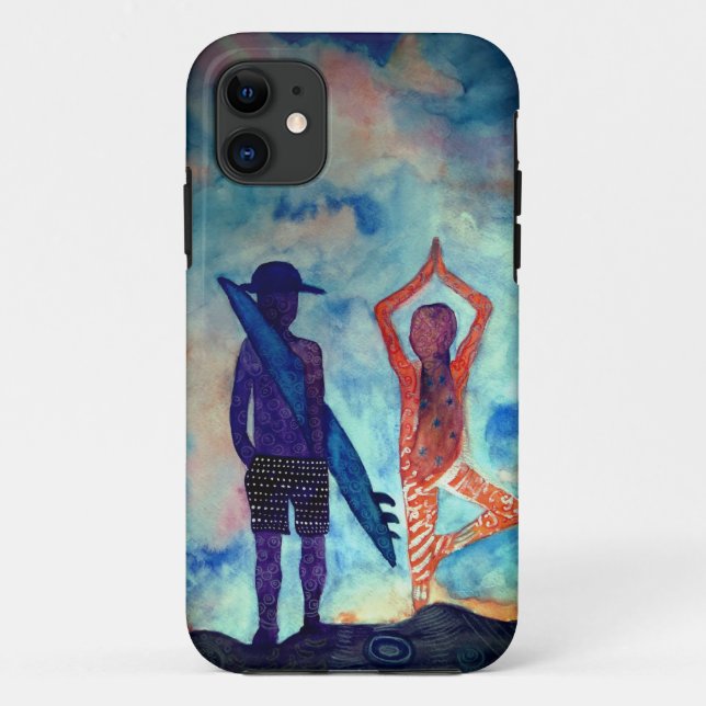 Surf Yoga iPhone SE + iPhone 5/5S, selten dort Case-Mate iPhone Hülle (Rückseite)