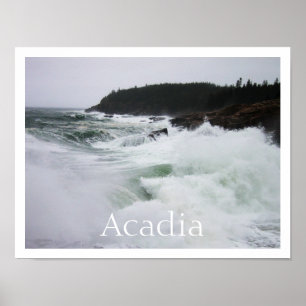 Surfabsturz, Acadia Nationalpark Poster