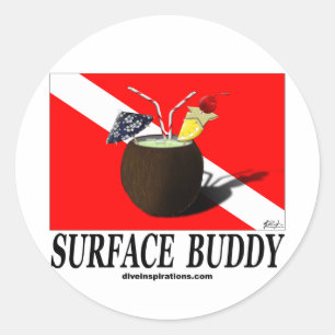 Surface Buddy Runder Aufkleber