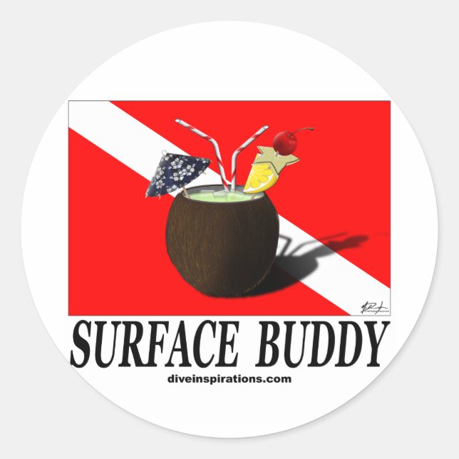 Surface Buddy Runder Aufkleber (Vorderseite)