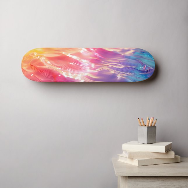 Surface Water Rainbow Light Skateboard (Wandkunst (Horz))