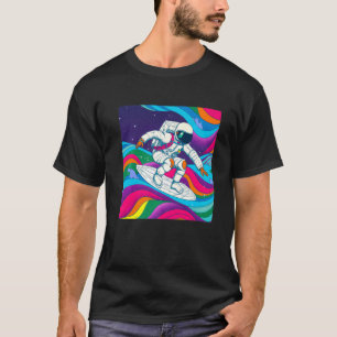 Surfastronaut Hang 10 Galaxy Boarding Surfer U T-Shirt