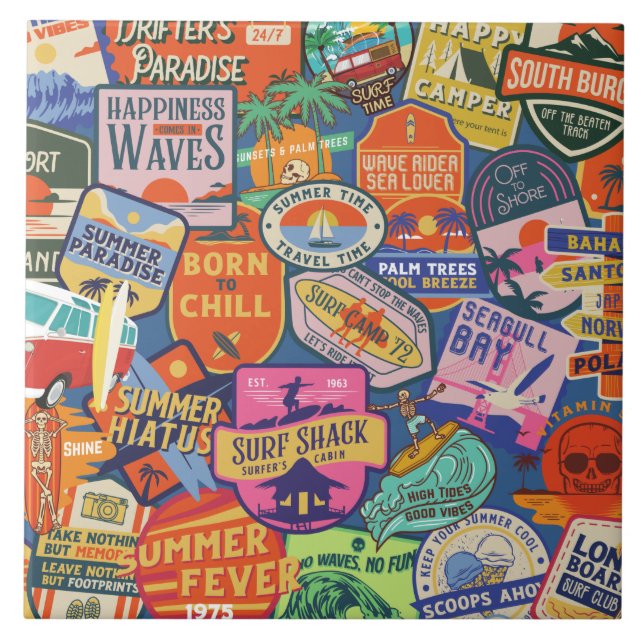 Surfaufkleber Fliese (Vorderseite)