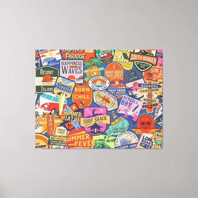 Surfaufkleber Leinwanddruck (Vorderseite)