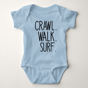 Surfbaby, Crawl Walk Surf, Niedlich Surfen Lover Baby Strampler