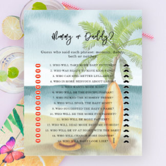 Surfbaby - Mamas oder Papas Babyparty-Spiel