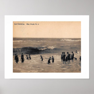 Surfbad, Bay Head NJ, Vintag Poster