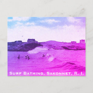 Surfbad, Sakonnet - Little Compton, RI Feiertagspostkarte