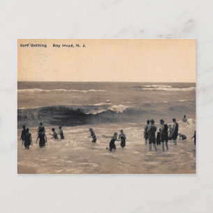 Surfbaden, Bay Head NJ, Vintage Postkarte