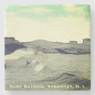 Surfbäder, Sakonnet, RI (Warrens Point, LC) Steinuntersetzer