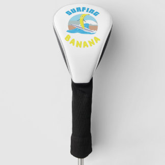 Surfbananen Surfboard Früchte Illustration Ozean Golf Headcover