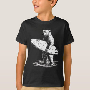 Surfbär Cool Beach-Abenteuer-Design T-Shirt