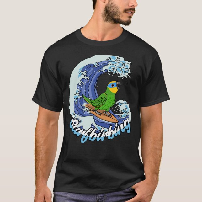 Surfbirbaprot I Orange geflügelter Amazonas T-Shirt (Vorderseite)