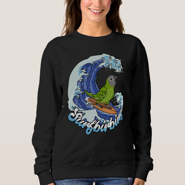 Surfbirbing Papagei I Dusky Kopf Construction Sweatshirt (Vorderseite)