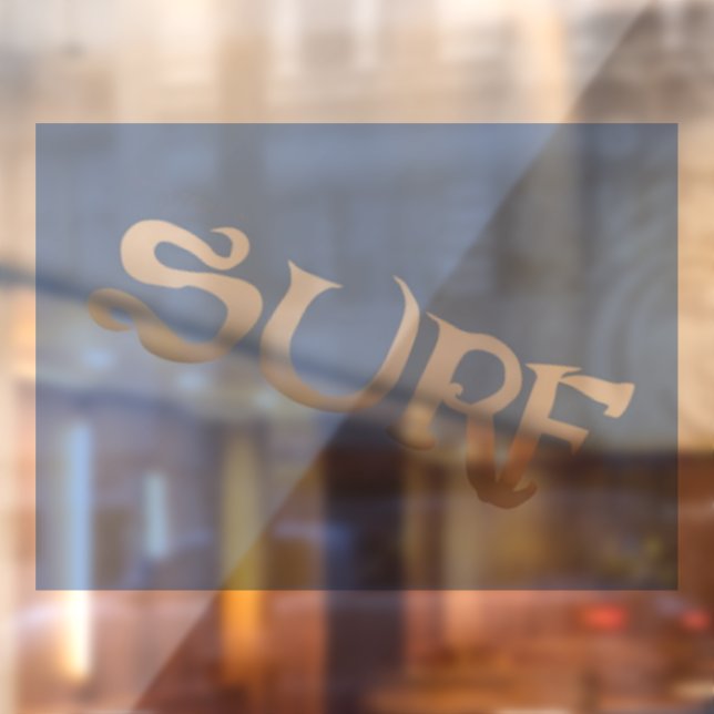 Surfblau gekachelt Sau-Thru-Klinkenstange Fensteraufkleber (Blatt 2)