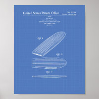 Surfboard 1958 Patentart Blueprint