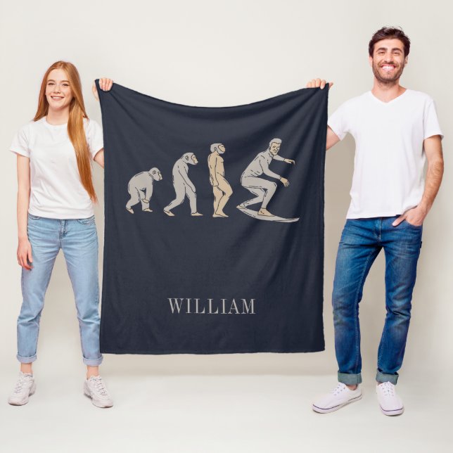 Surfboard der Evolution Surf Fleecedecke (Beispiel)