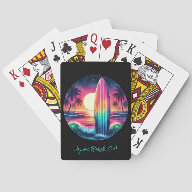 Surfboard-Escape Spielkarten (Rückseite)