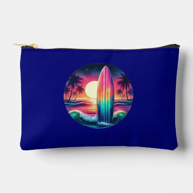 Surfboard Escape Zippered Pouch Zubehörtasche (Vorderseite)