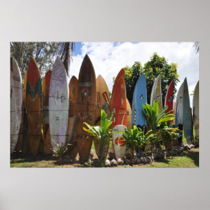 Surfboard Fence Maui, HI Poster